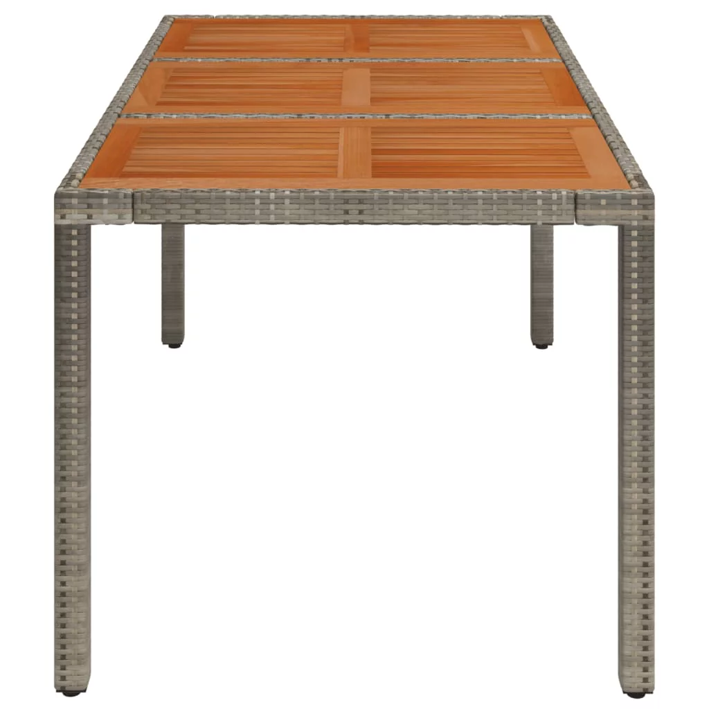 Anself Patio Table with Wooden Gray 59.1