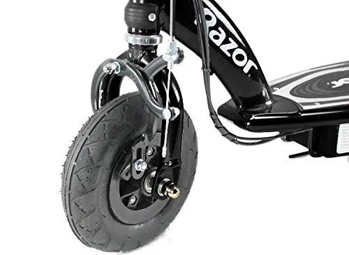 Razor E100 24 Volt Motorized Electric Kick Scooter with 8 Inch Pneumatic Tires and Rechargeable Battery for Kids Aged 8 and Up, Black