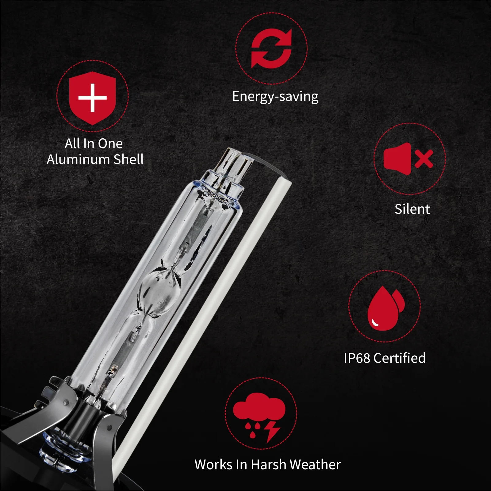 IVBDQV For Ford Mustang 2010-2017 D3S HID Headlight Xenon Bulbs High/Low Beam Kits 2Pcs HID Bulb