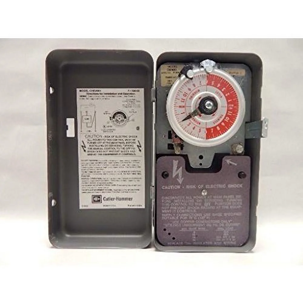 CHEM001 SPST Metal TIME Clock 24 Hour 40 AMP 120 Volt