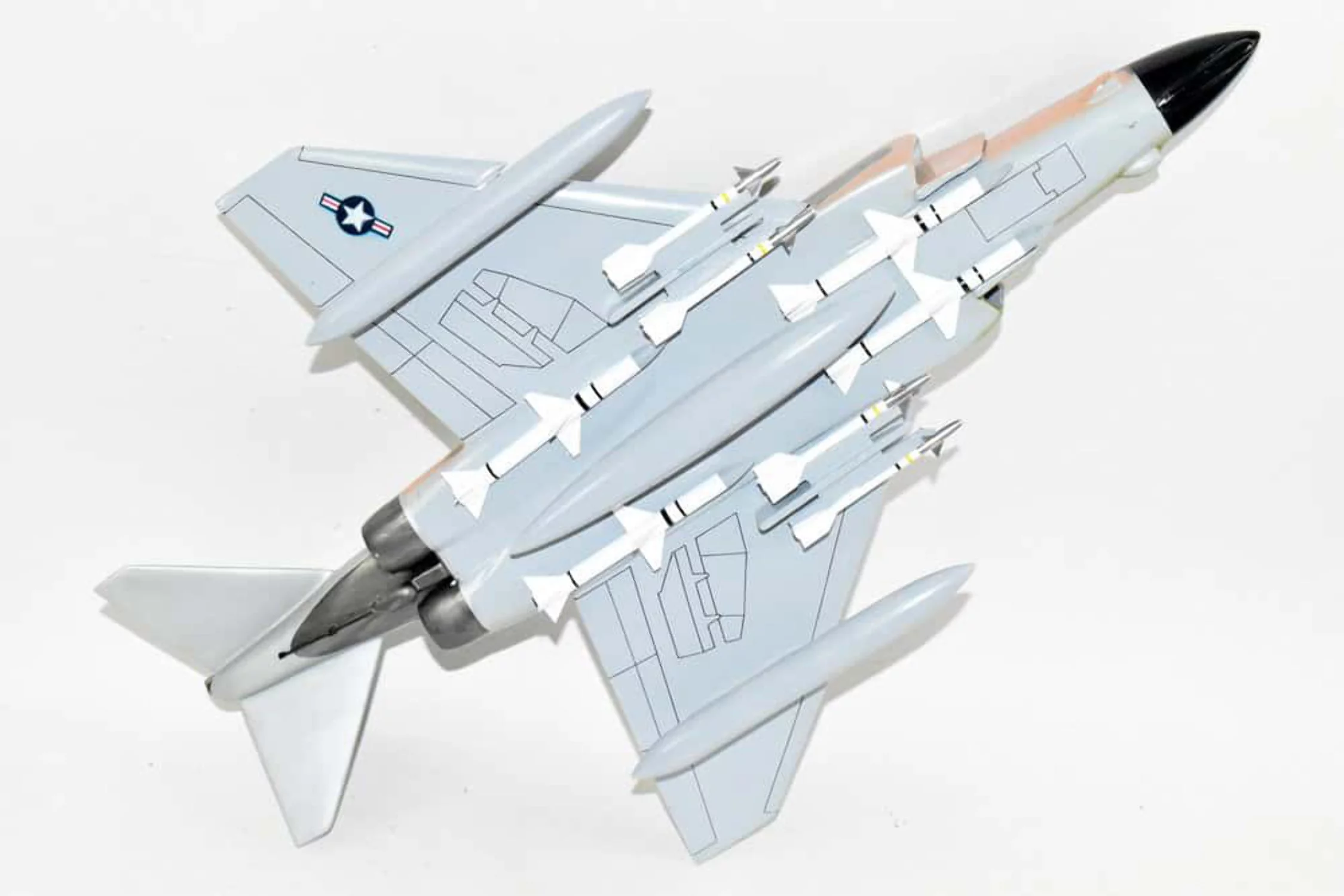 36th TFS Flying Fiends F-4c Model, 1/42 (18) Scale, Mahogany