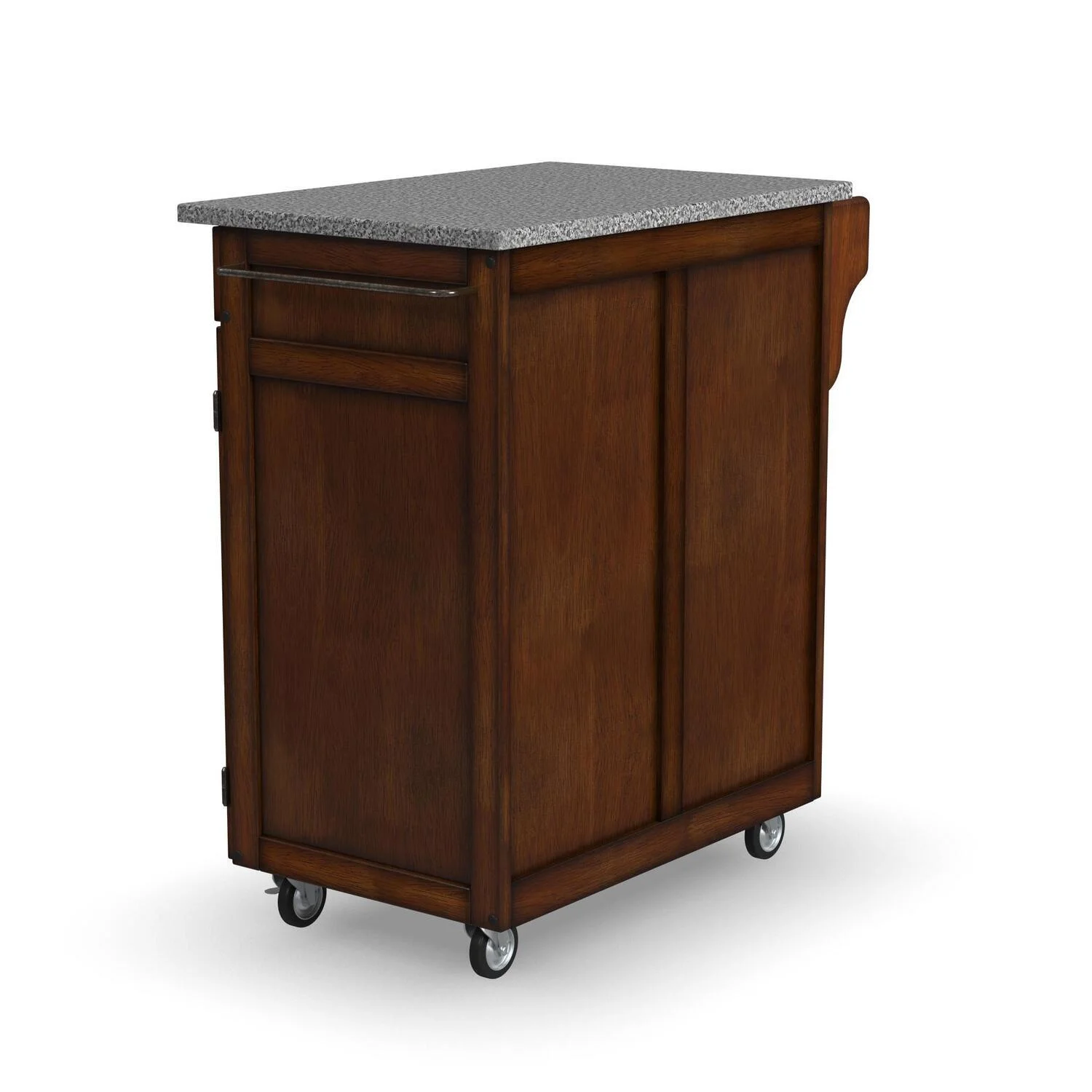 Homestock Asian Allure Brown Wood Kitchen Cart