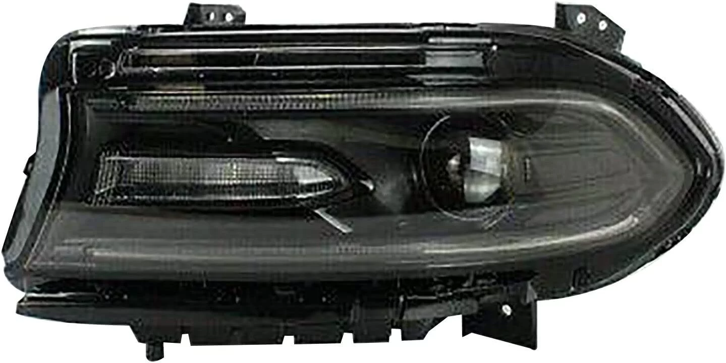 DENEST Passenger&Driver Side Replacement Headlight Assembly Compatible with Charger 2015 2016 2017 2018 2019 2020 , 1 Pair Left+Right Halogen Headlights Clear lens (LH+RH)