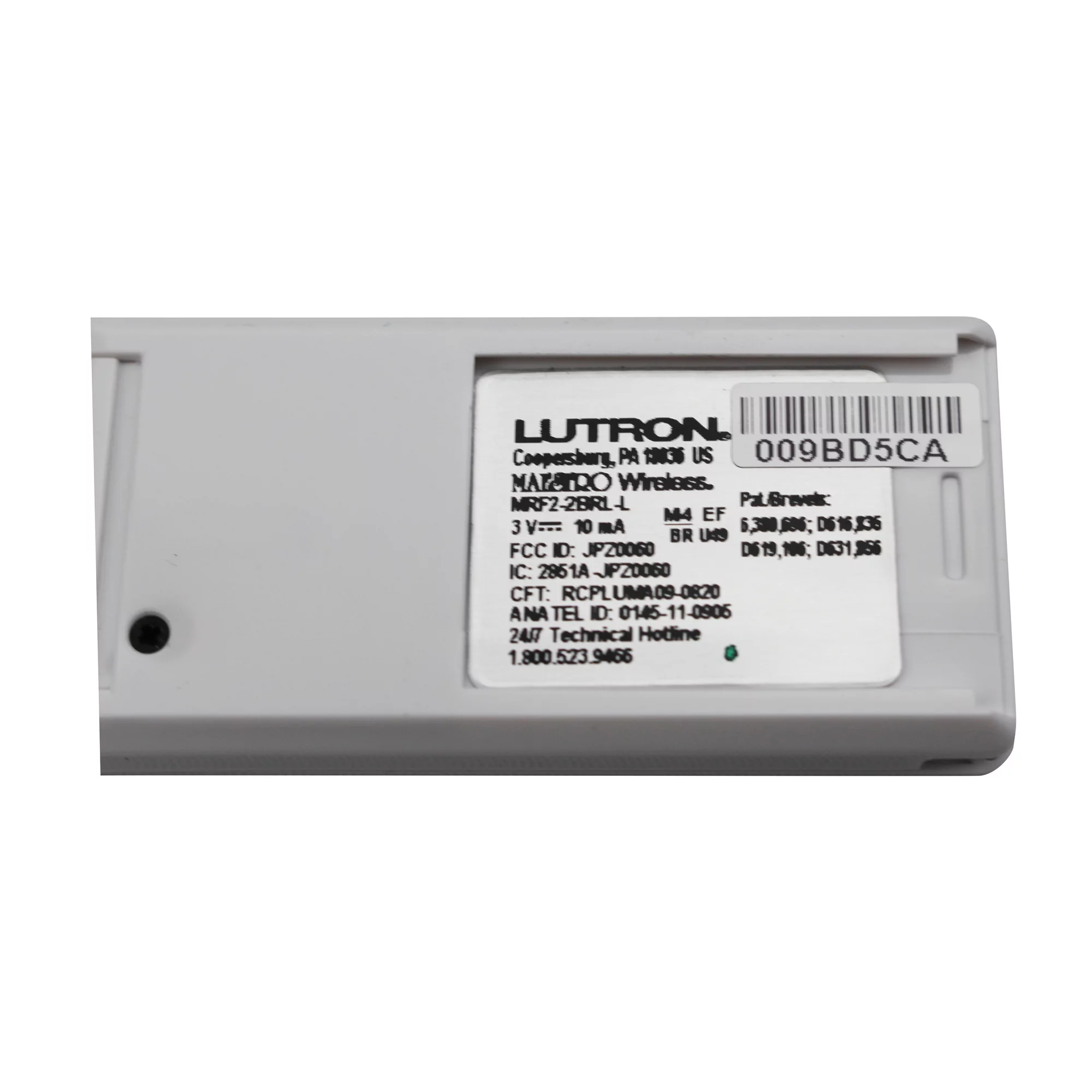 Lutron MRF2-2BRL-L-WG Maestro Wireless Control, 2 Buttons, Raise Lower, White