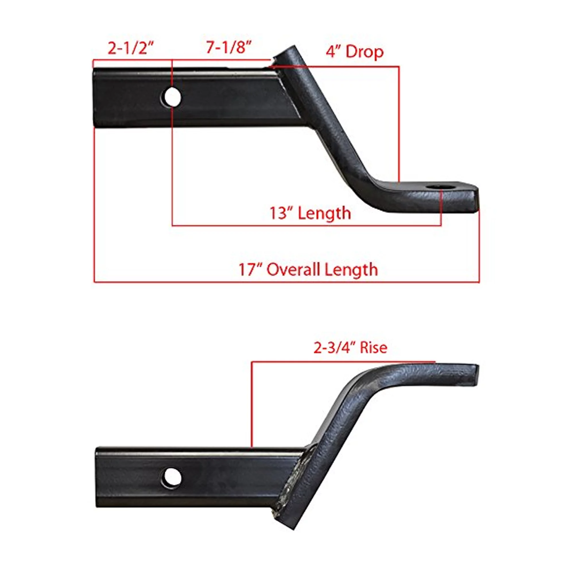 Rigid Hitch (UB-413-B) Ball Mount for 2