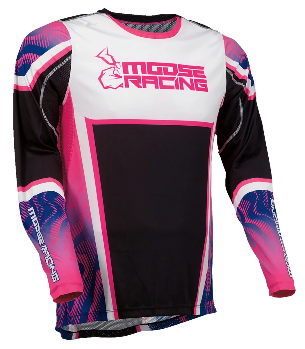 Moose Racing Agroid Mens MX Offroad Jersey Pink/Purple XXL
