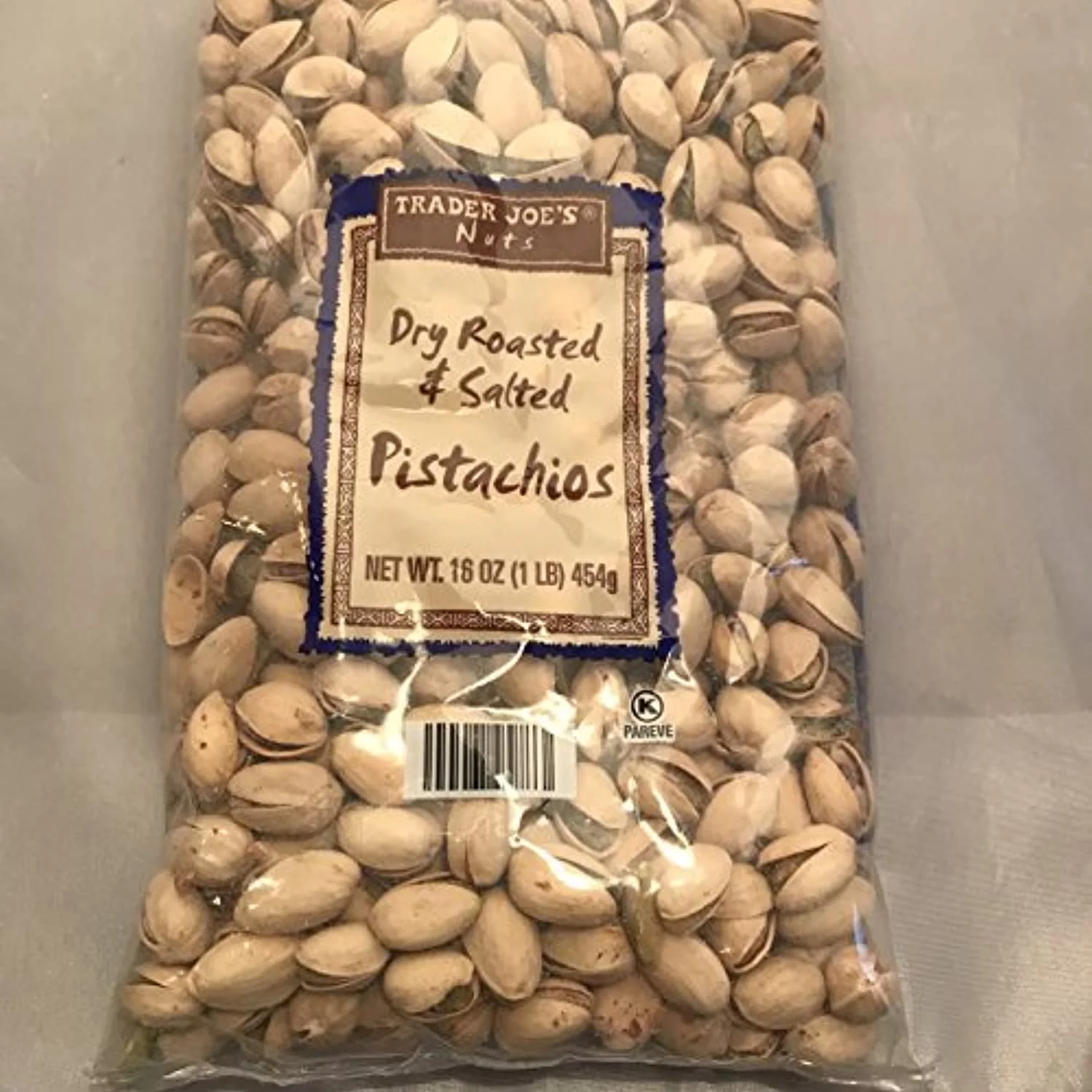 Tj Dry Roasted And Salted Pistachios 2 Bags 32 Oz Total (2 Pack)