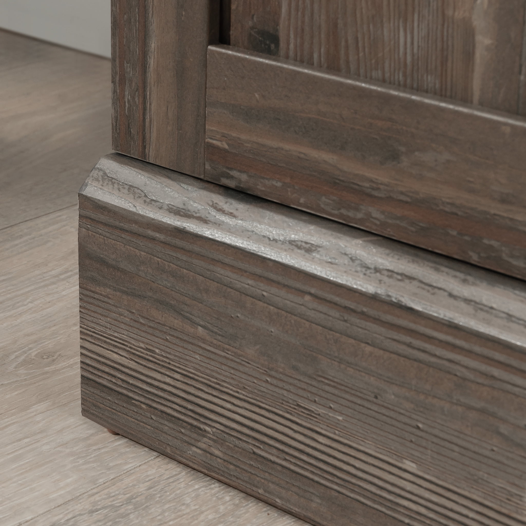 Sauder Aspen Post 5-Shelf Library Bookcase Bookcase, Pebble Pine Finish