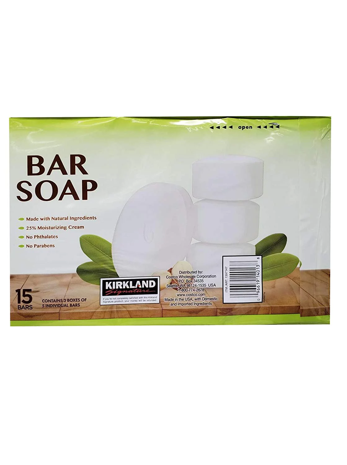 Bar soap made with 5% Shea Butter 15 bars 4.2 LB