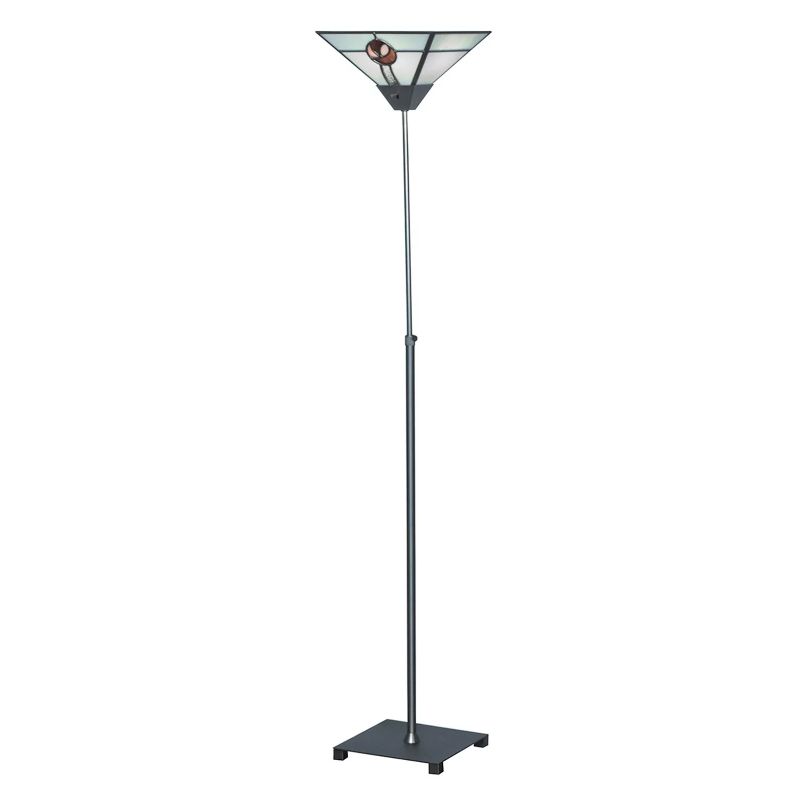 Springdale Lighting Mack 65.5 in. Rose Tiffany Torchiere Floor Lamp