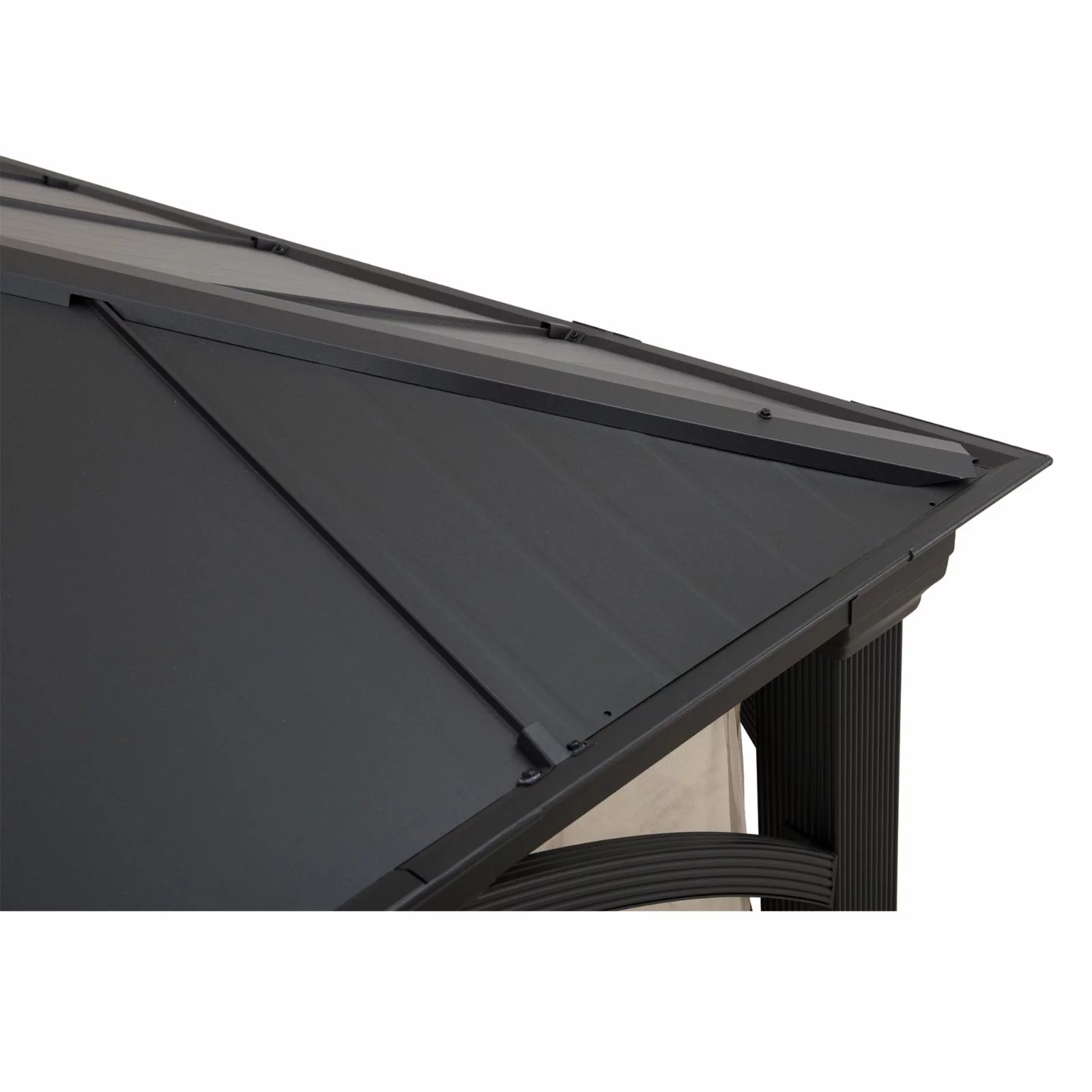 Sunjoy Cross Hip 10.5 x 12.5 ft. 2 Tier Hardtop Steel Gazebo