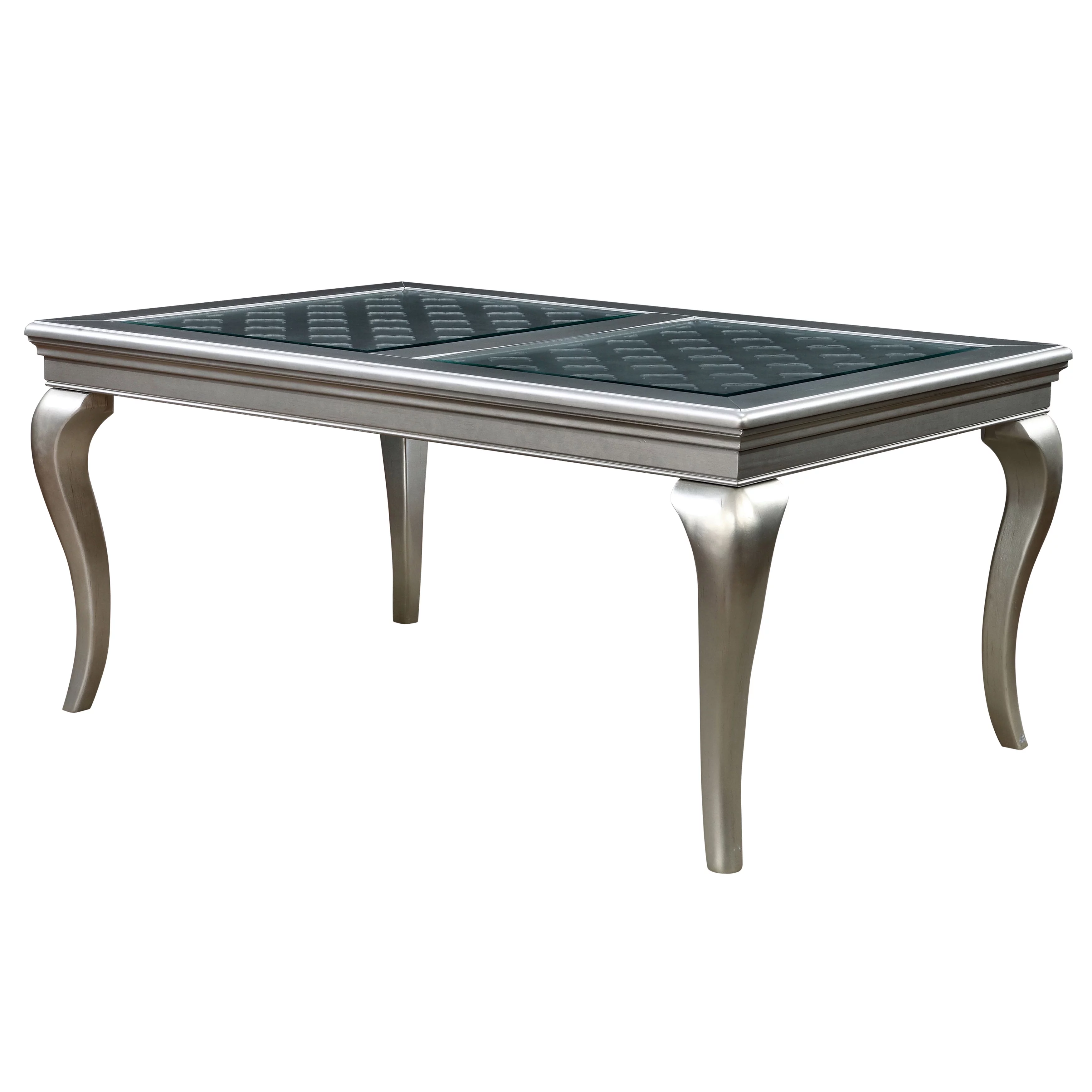 Furniture of America Tara 9-Piece Silver Dining Table Set