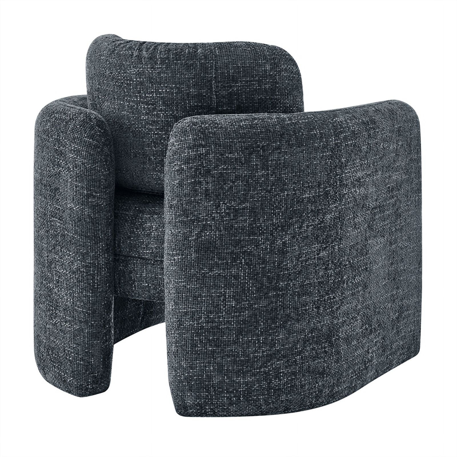 New Pacific Direct Deryll Fabric Accent Arm Chair in Grenada Charcoal