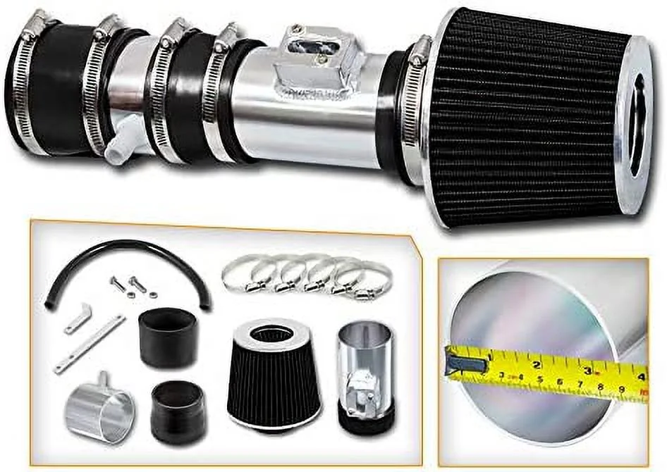 Rtunes Racing Short Ram Air Intake Kit + Filter Combo BLACK Compatible For 12-17 Buick Enclave / 12-17 Chevy Traverse / 12-17 GMC Acadia 3.6L V6 â€¦