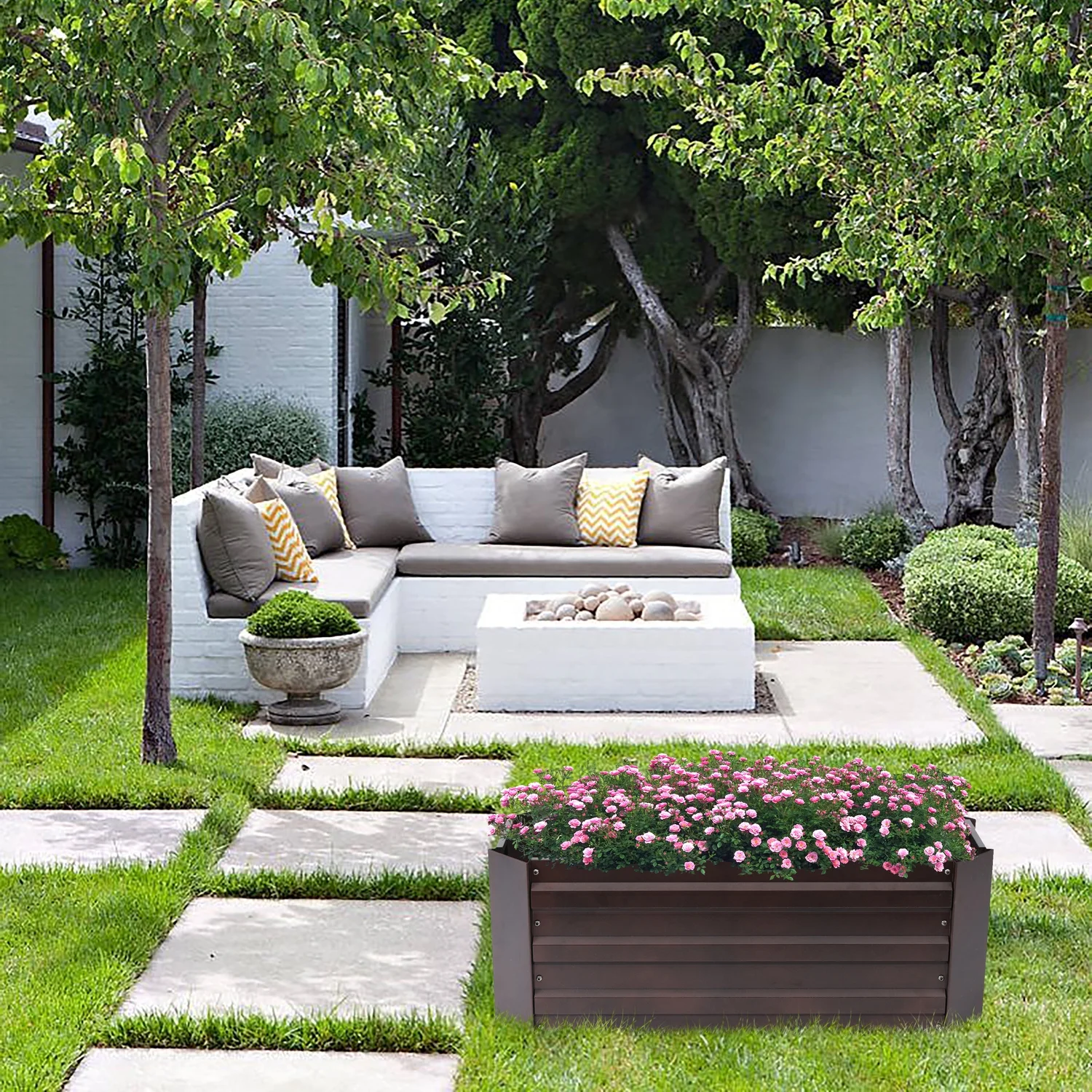 HomeStock Global Greatness Brown Metal 32