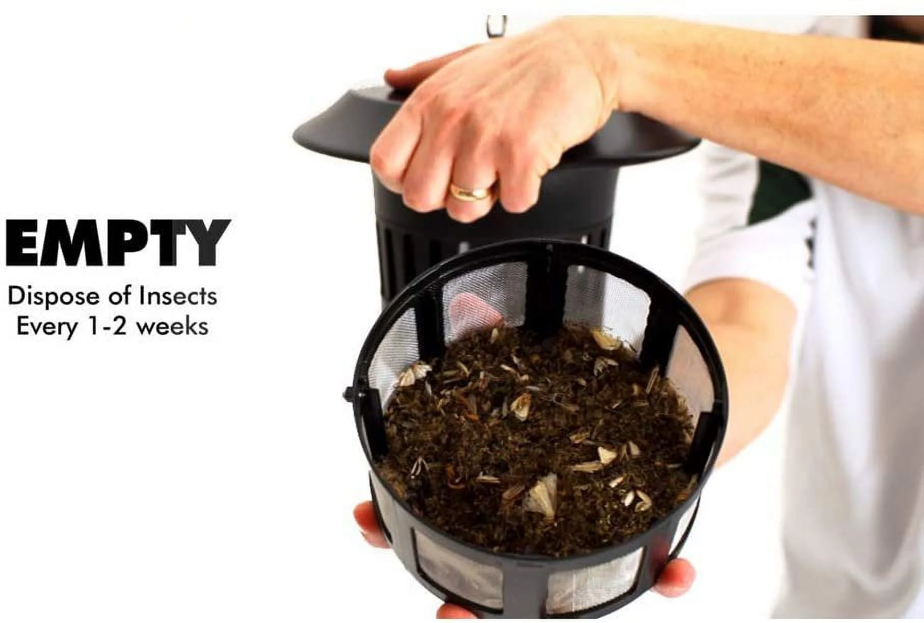 DynaTrap Insect Trap DT1210, Pole Mount and Water Tray, 1/2 Acre, Bl, Black