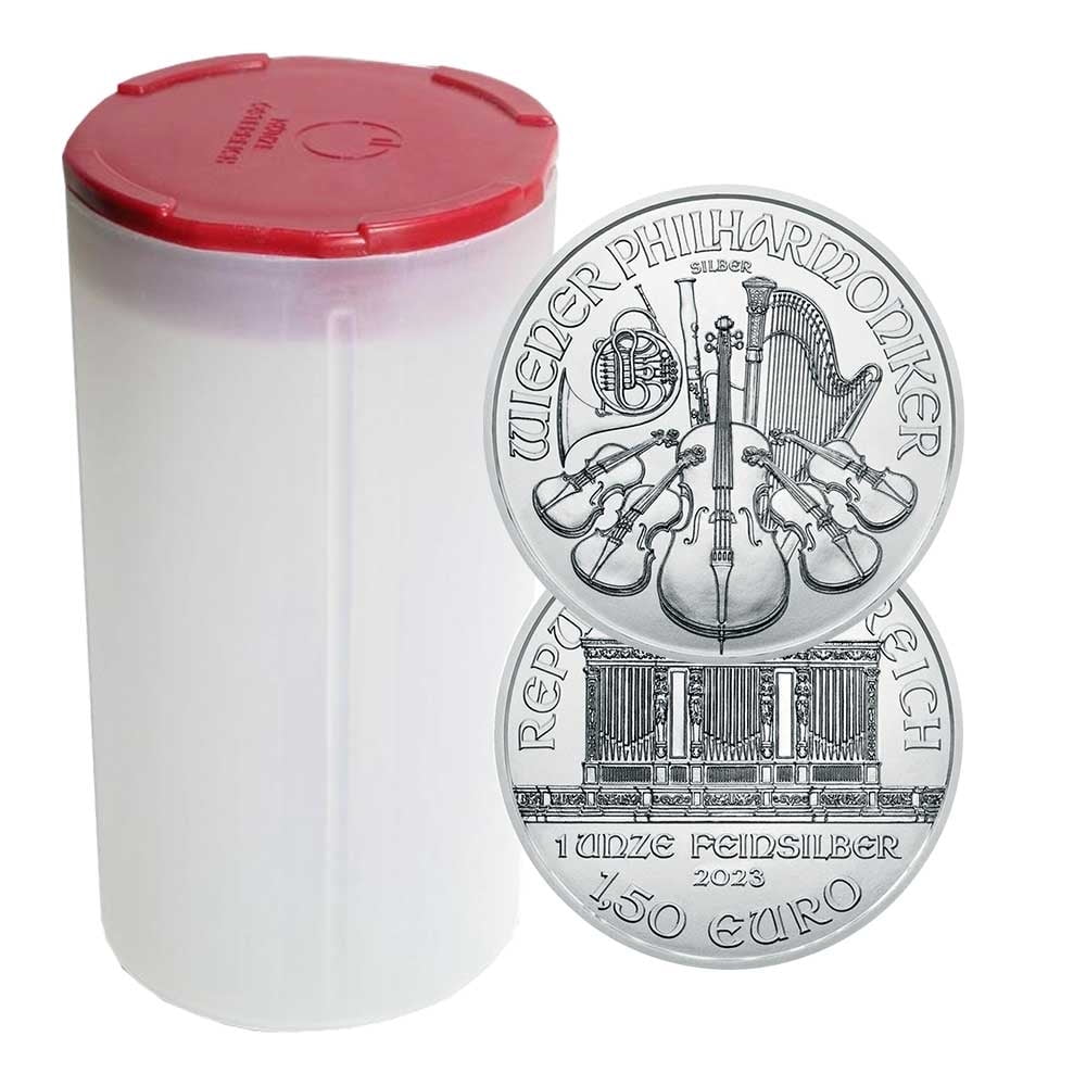 Lot of 20 - 2023 1.50 Euro Silver Austrian Philharmonic 1 oz BU