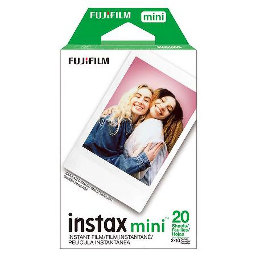 Instax Hybrid Mini LiPlay Instant Camera, Stone White +  2x Instax mini Instant Films 40 Exposures, 32GB Micro SD Card, Multi-Device Shoulder Bag, Multifunctional Octopus Tripod with Ball He