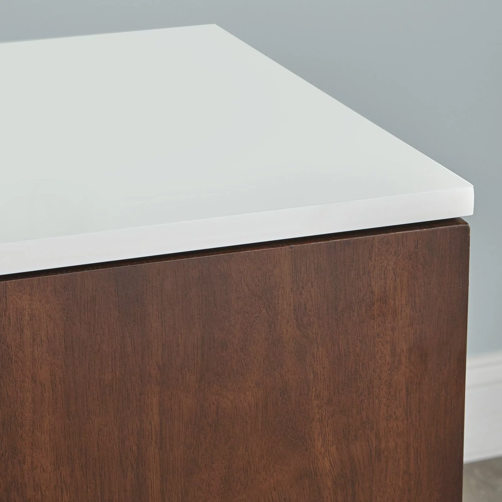 Simple Living  Stacy Mid-Century Buffet/Sideboard Walnut Walnut Finish Cabinets, Drawers