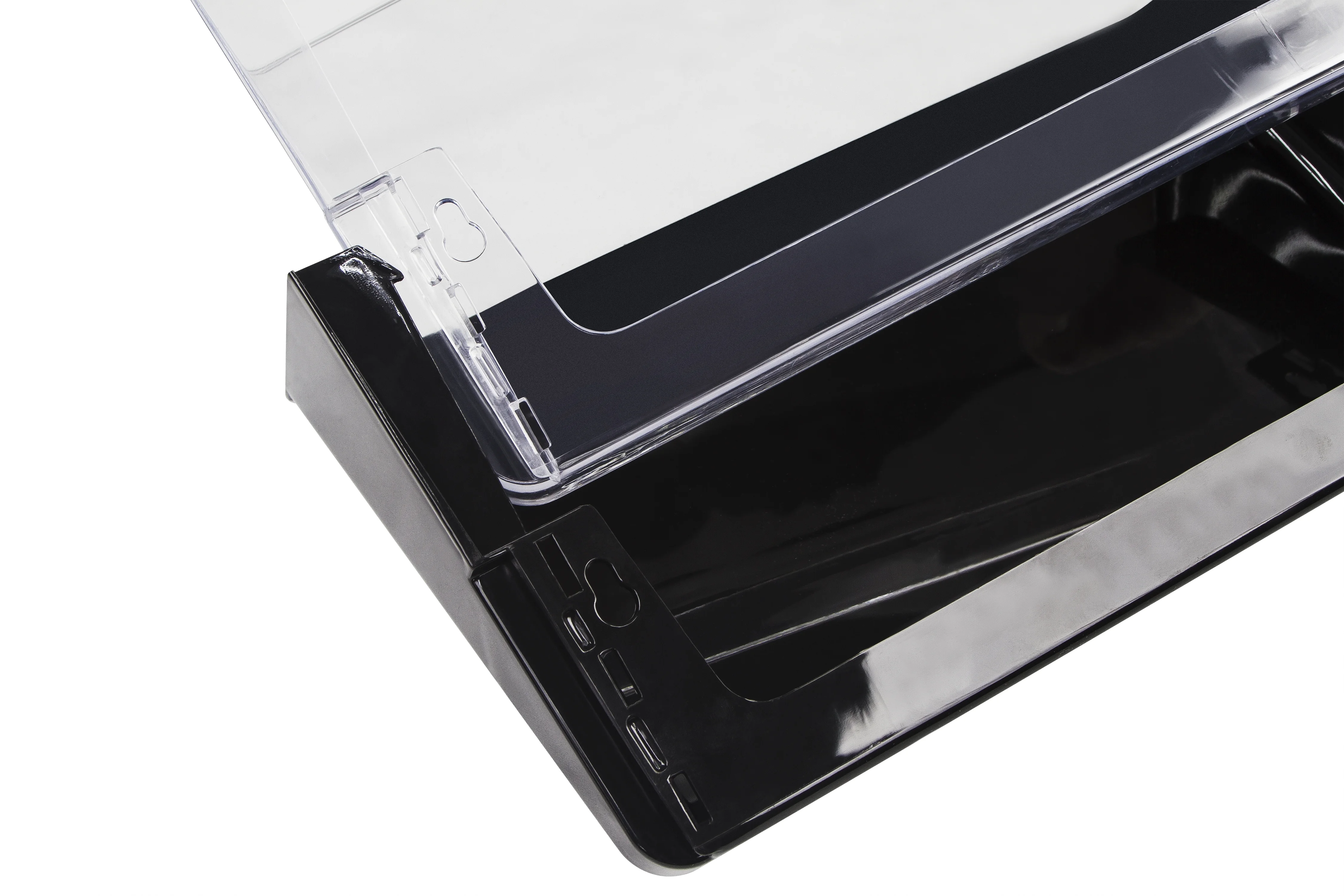 Storex Legal-Size Unbreakable Wall Pocket, Plastic File Organizer, Smoke, 6-Pack