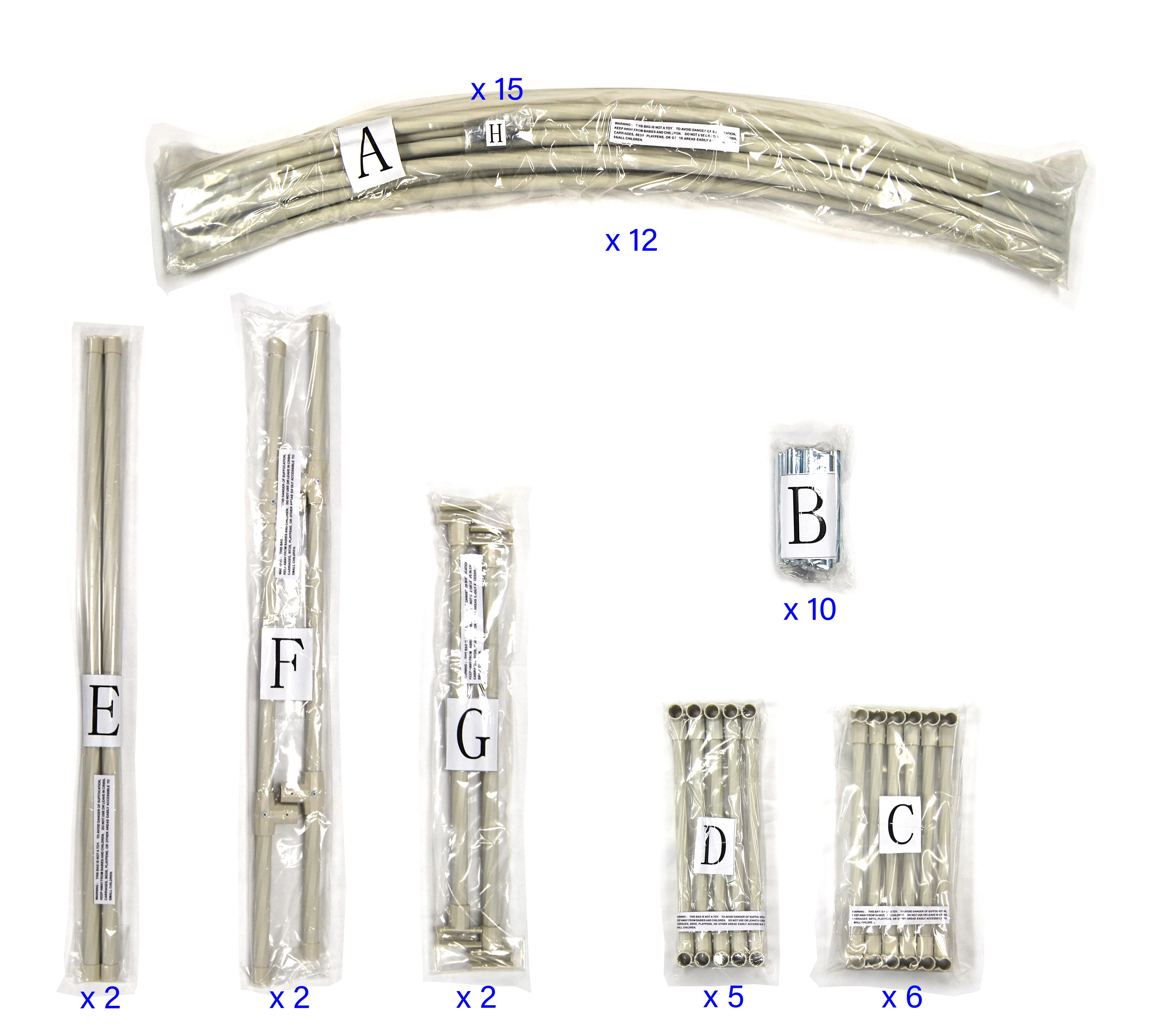 Craft and Party- Half Moon Metal Wedding Arch White for Outdoor, Indoor Ceremony, Decoration- 8' W x 9'H