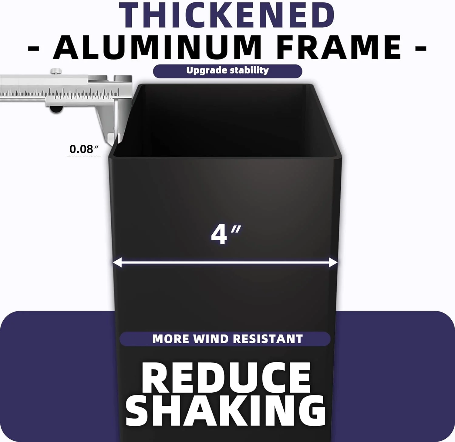 PURPLE LEAF 12 FT Square Patio Umbrella Large Outdoor Aluminum Umbrella Offset Umbrella with 360-degree Rotation Cantilever for Garden Deck Backyard Pool, Navy Blue