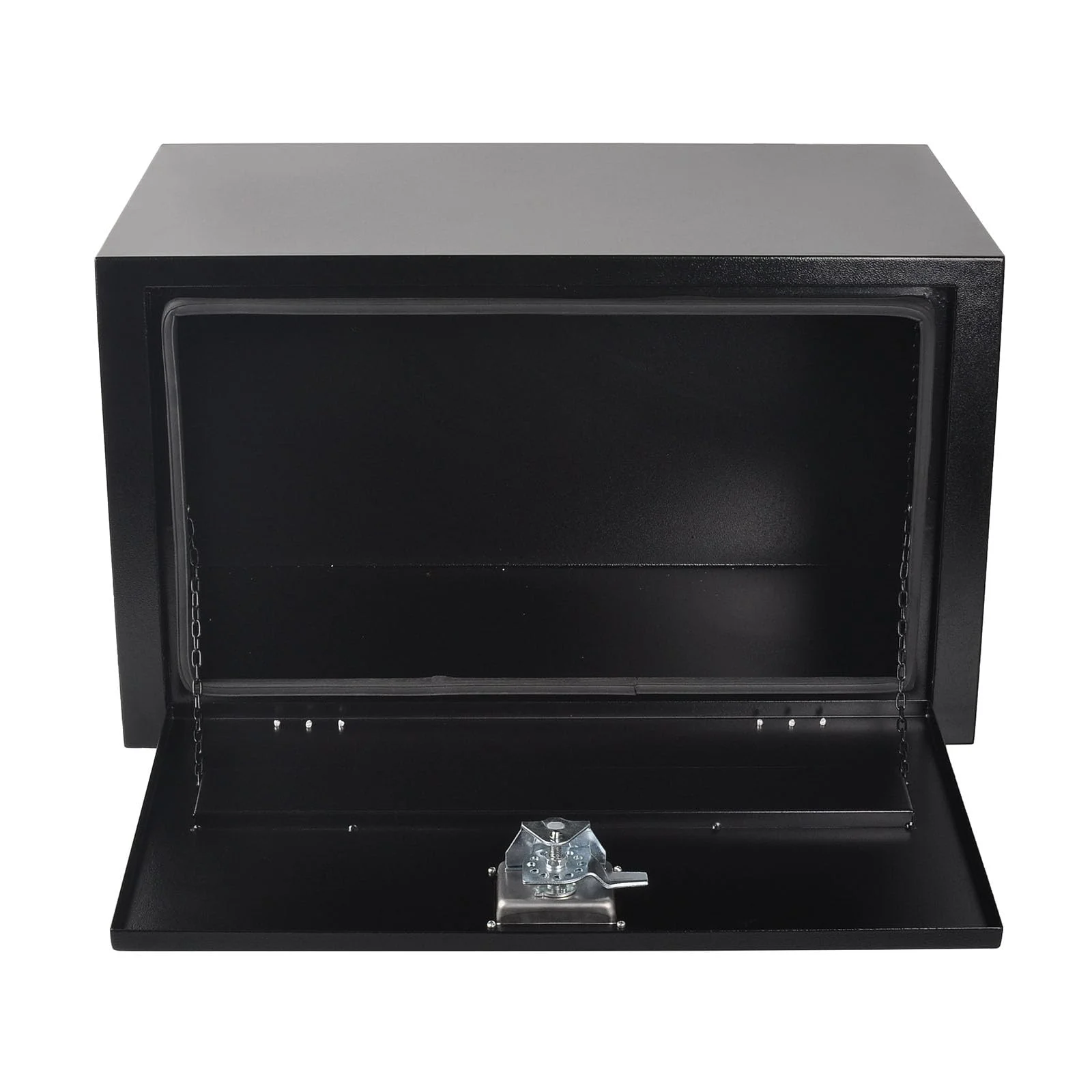 BATONECO 30 Inch Steel Tool Box w/ T-Handle Latch Underbody Storage Truck Bed Toolbox for Trailer Pickup 30 x 18 x 18 Black