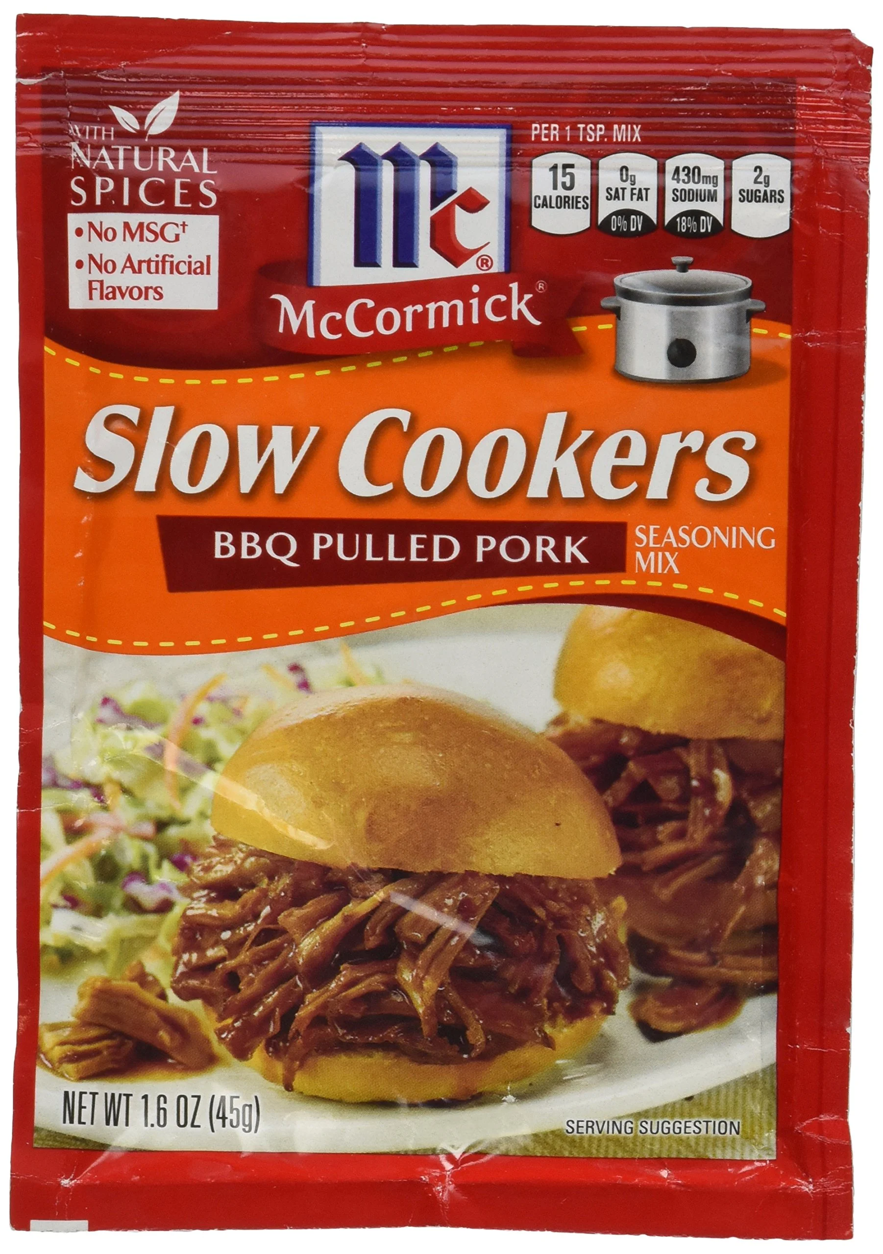 Mccormick Slow Cookers: Bbq Pulled Pork (Pack Of 4) 1.6 Oz Packets