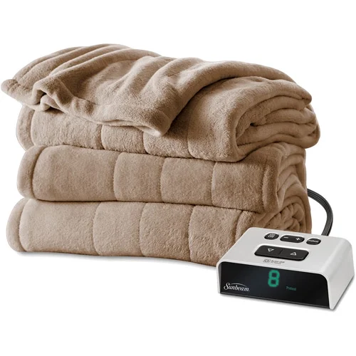 Sunbeam Plush Electric Heated Blanket, 1 Each
