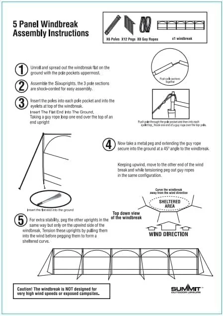Windbreaker Wind Privacy Screen Camping Blocker 5 Panel Garden Beach Wind Shield 5ft High x 27.4ft Long Stone Grey