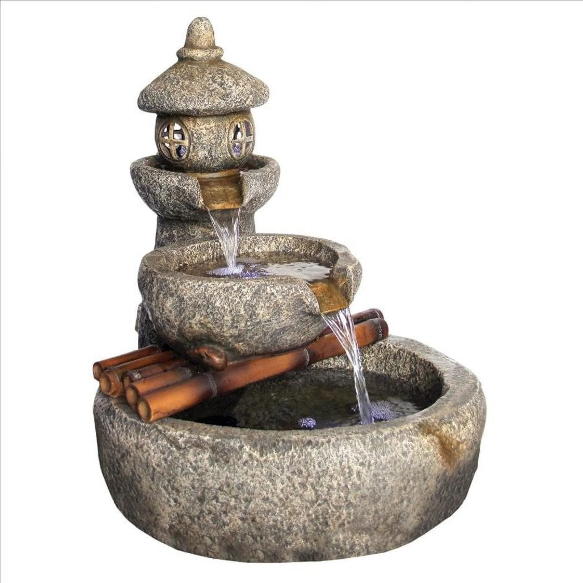 Design Toscano Tranquil Springs Pagoda Garden Fountain