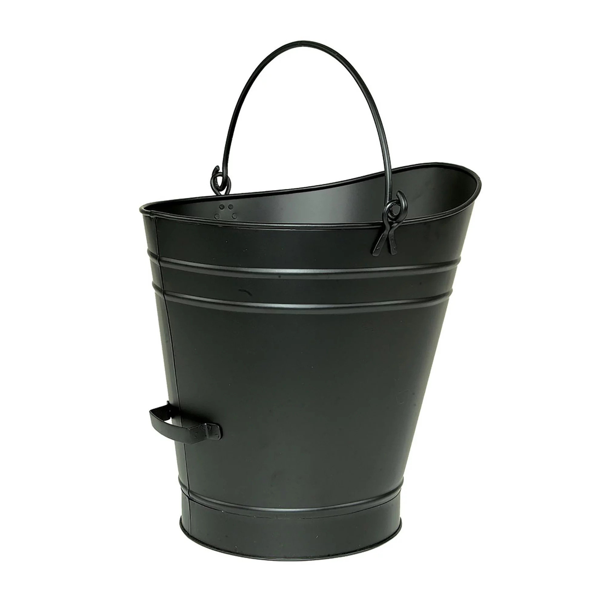 Minuteman International Coal Pellet Bucket, 1 Cu Ft, Black, Large