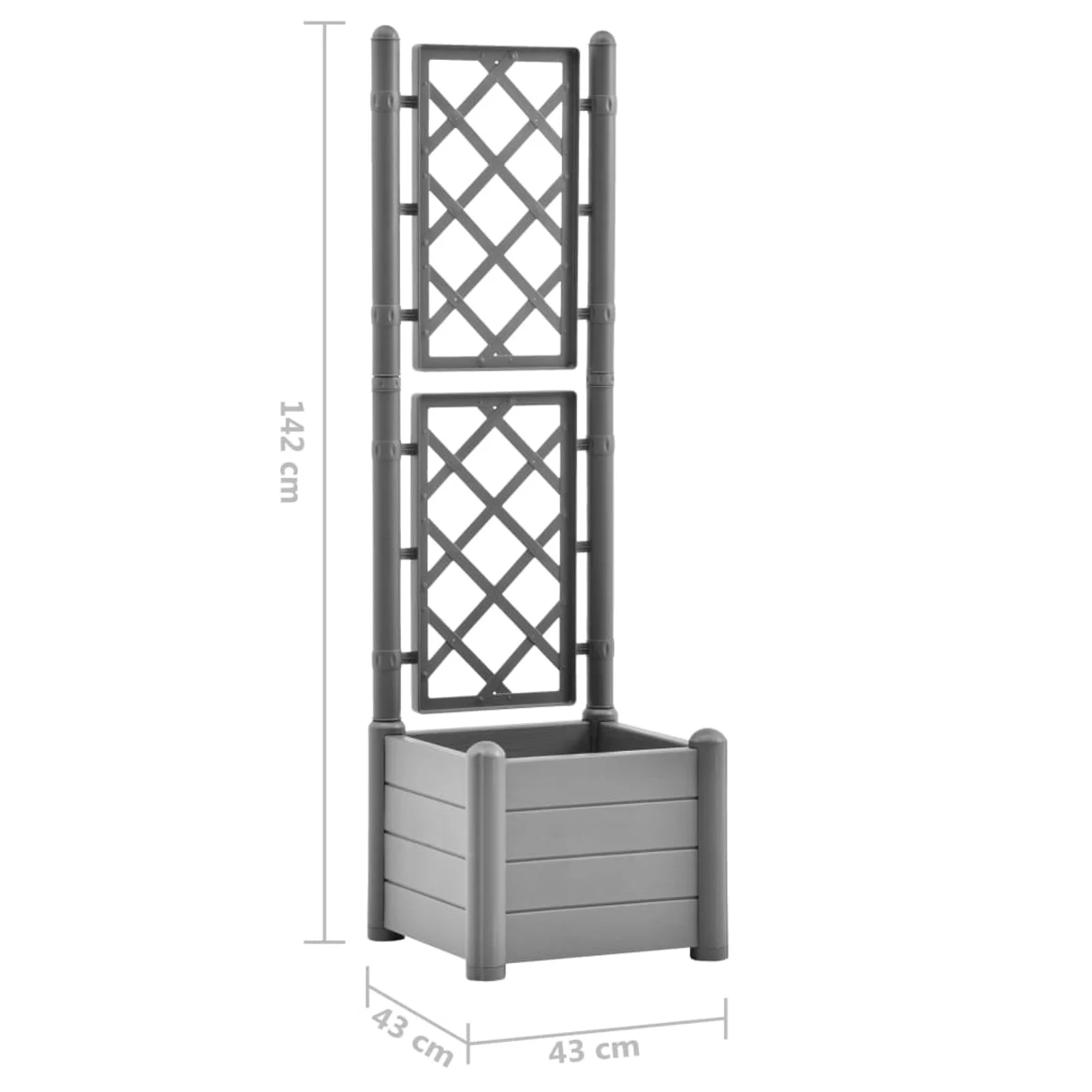 Anself Garden Planter with Trellis 16.9
