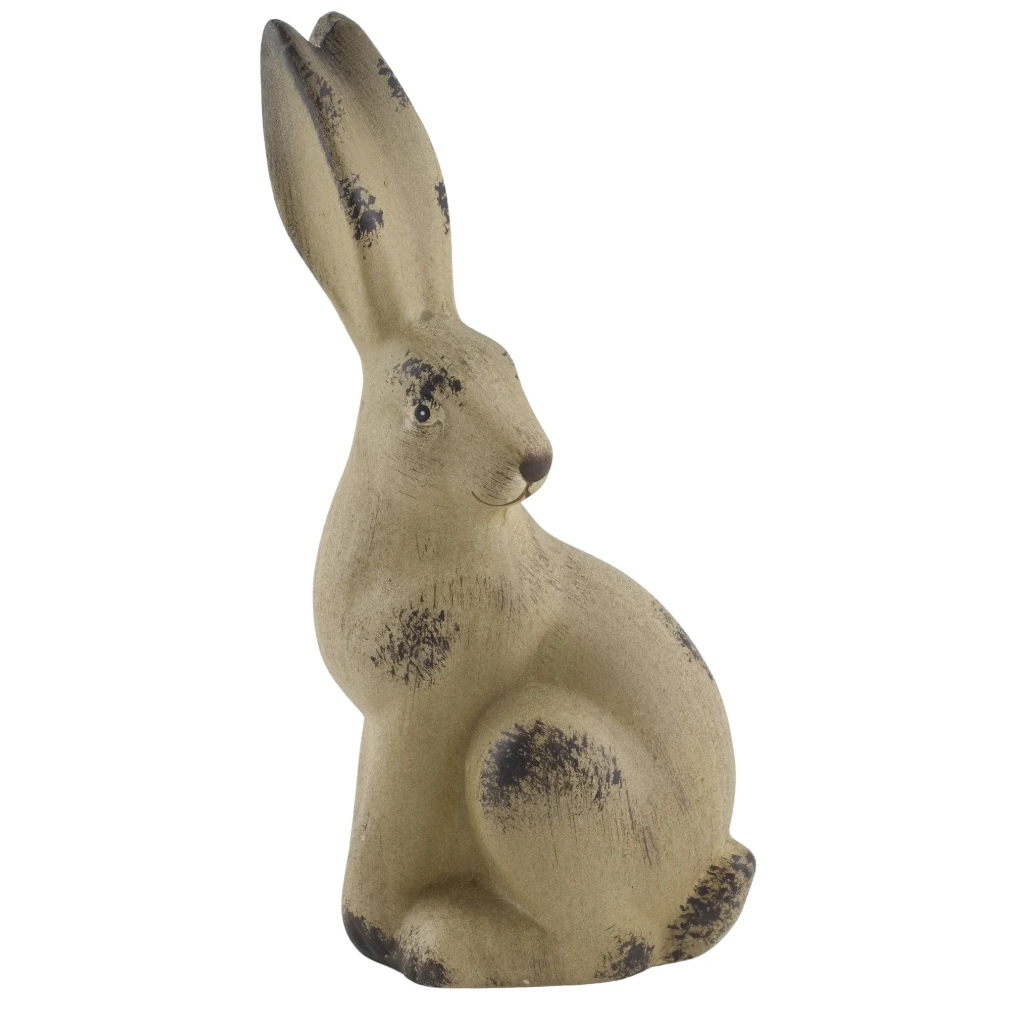 Primitive Bunny Rabbit Easter Decor Statue Garden Terra Cotta