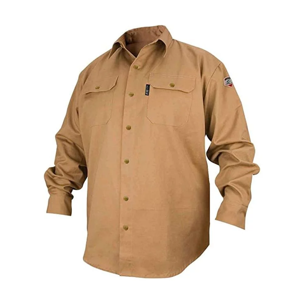 Black Stallion 7Oz Khaki Fr Cotton Work Shirt 2X