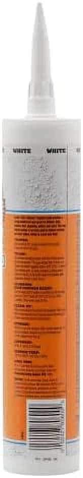 Gorilla Waterproof Caulk & Seal 100% Silicone Sealant, 10oz Cartridge, White (Pack of 1) 1 - Pack
