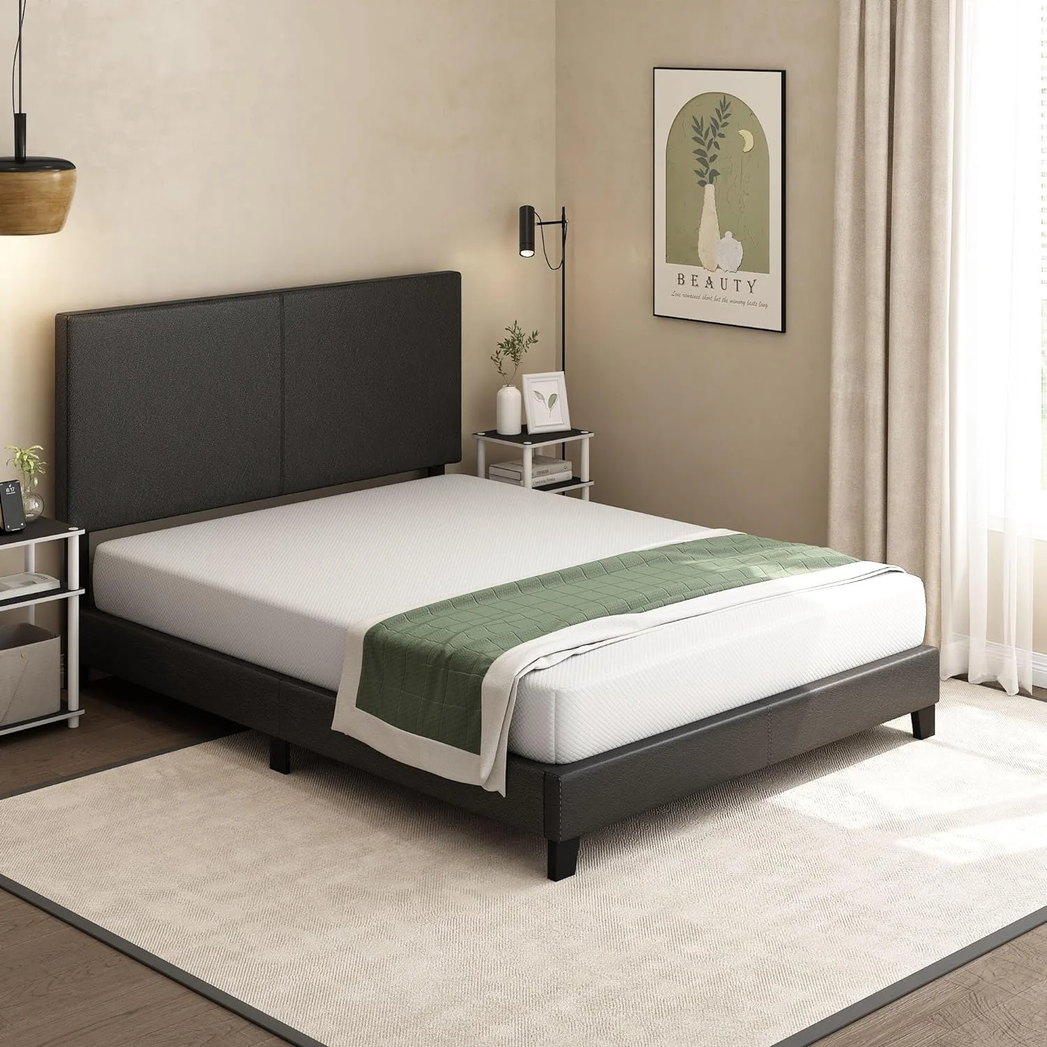 YILAN Tidur Cooling Gel Memory Foam Mattress, 8 Inch, Queen, White