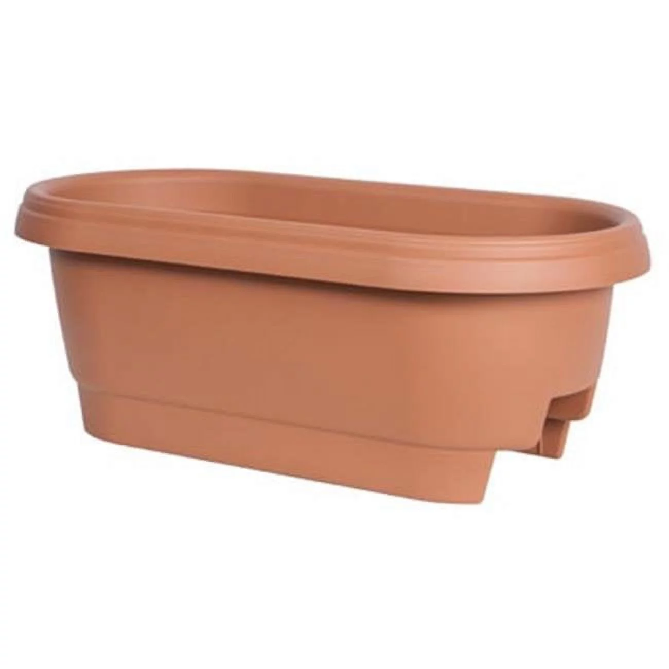 477241-1001 24 in. Clay Deck Rail Planter