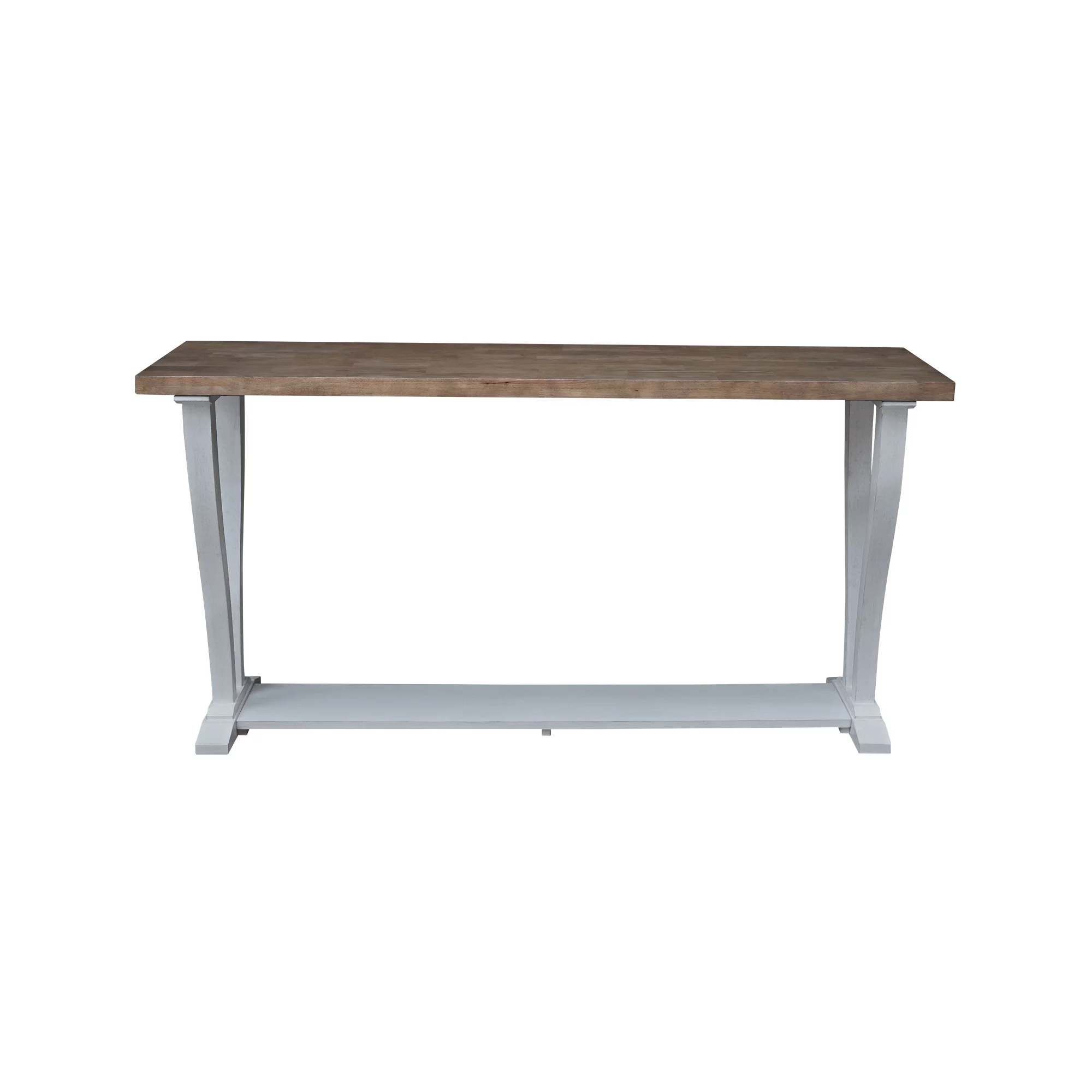 LaCasa Solid Wood Sofa Table in Sesame/Chalk