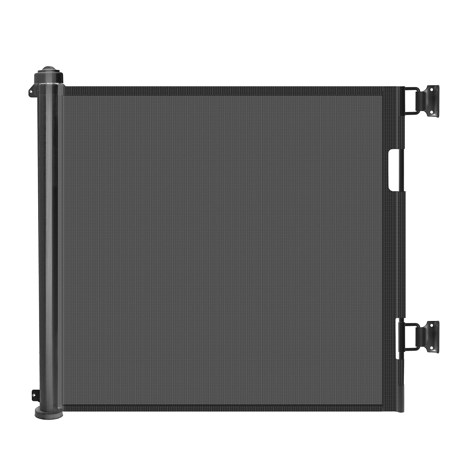 Retractable Baby Gate Dog Gates for Stairs, JoyHi Extra Wide Safety Child or Pets Gates, 33” Tall, Extends to 55” Wide, Mesh Cat Gate for The House Indoor/Outdoor, Doorways, Hallways (Black, 33