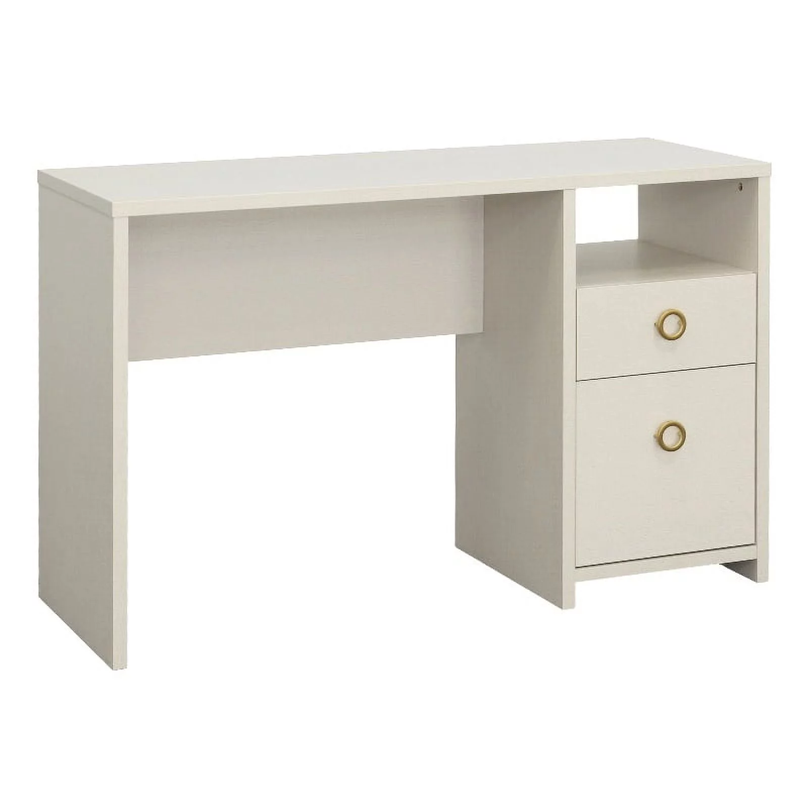 Sauder Grand Coast Engineered Wood Desk in Dove Linen/Off White Finish