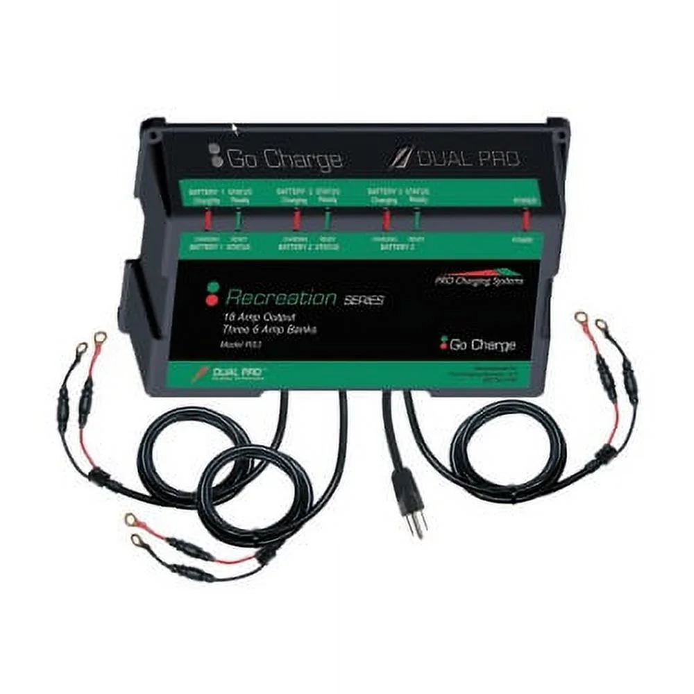 Dual Pro Recreatn Series Triple Output Charger 3-6AMP/Bank RS3