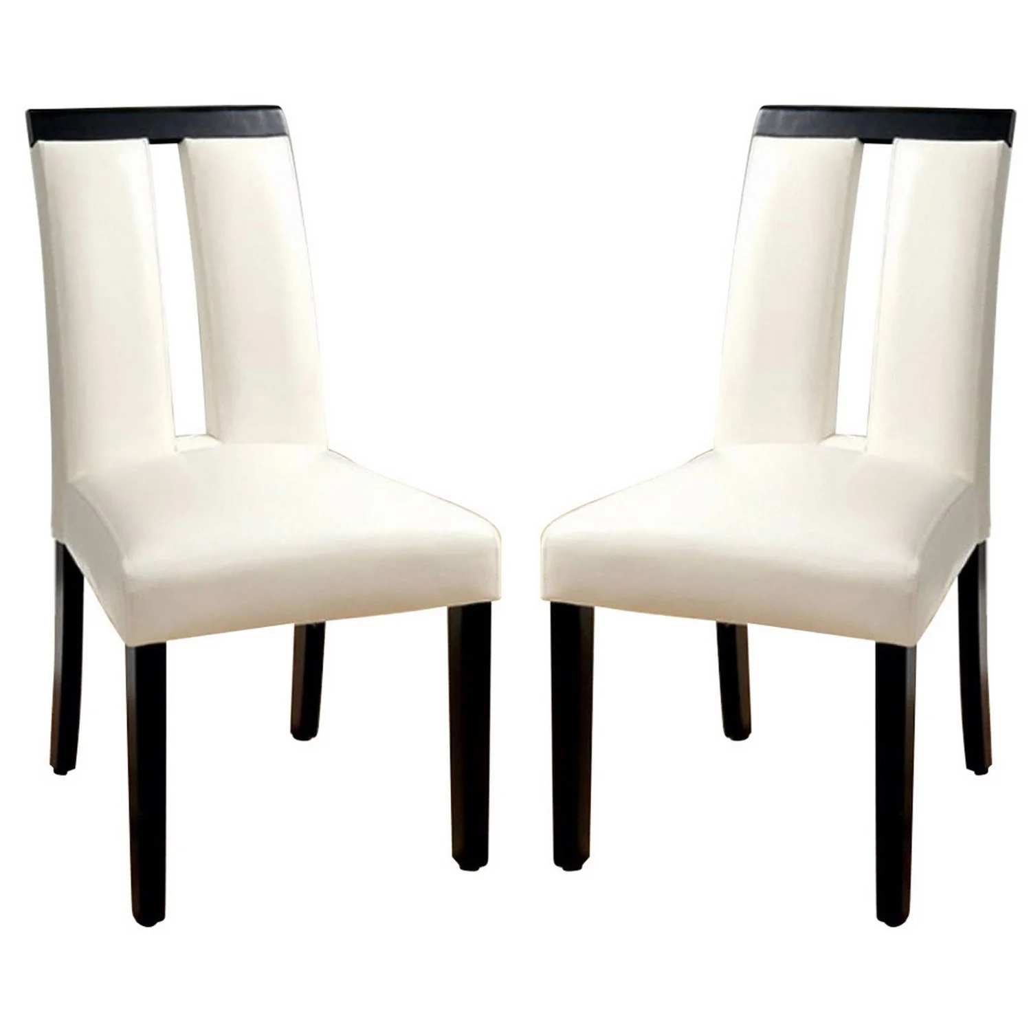 Benzara  Luminar Contemporary Side Chair, Black - Set of 2