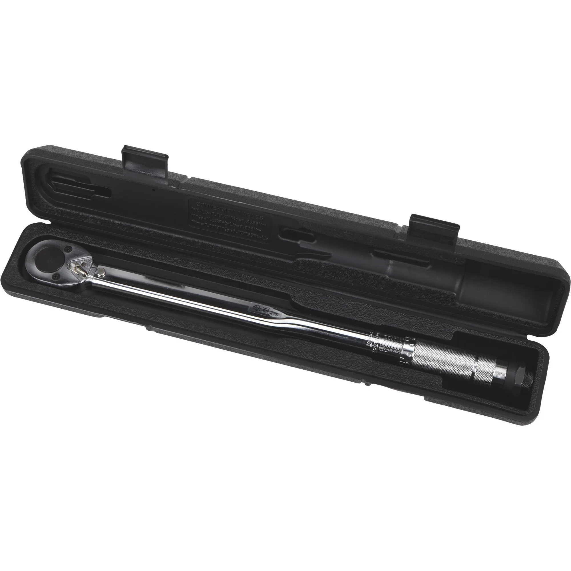 Klutch 1/2in.-Drive Torque Wrench, 20-150 Ft./Lbs. Torque, 18in.L