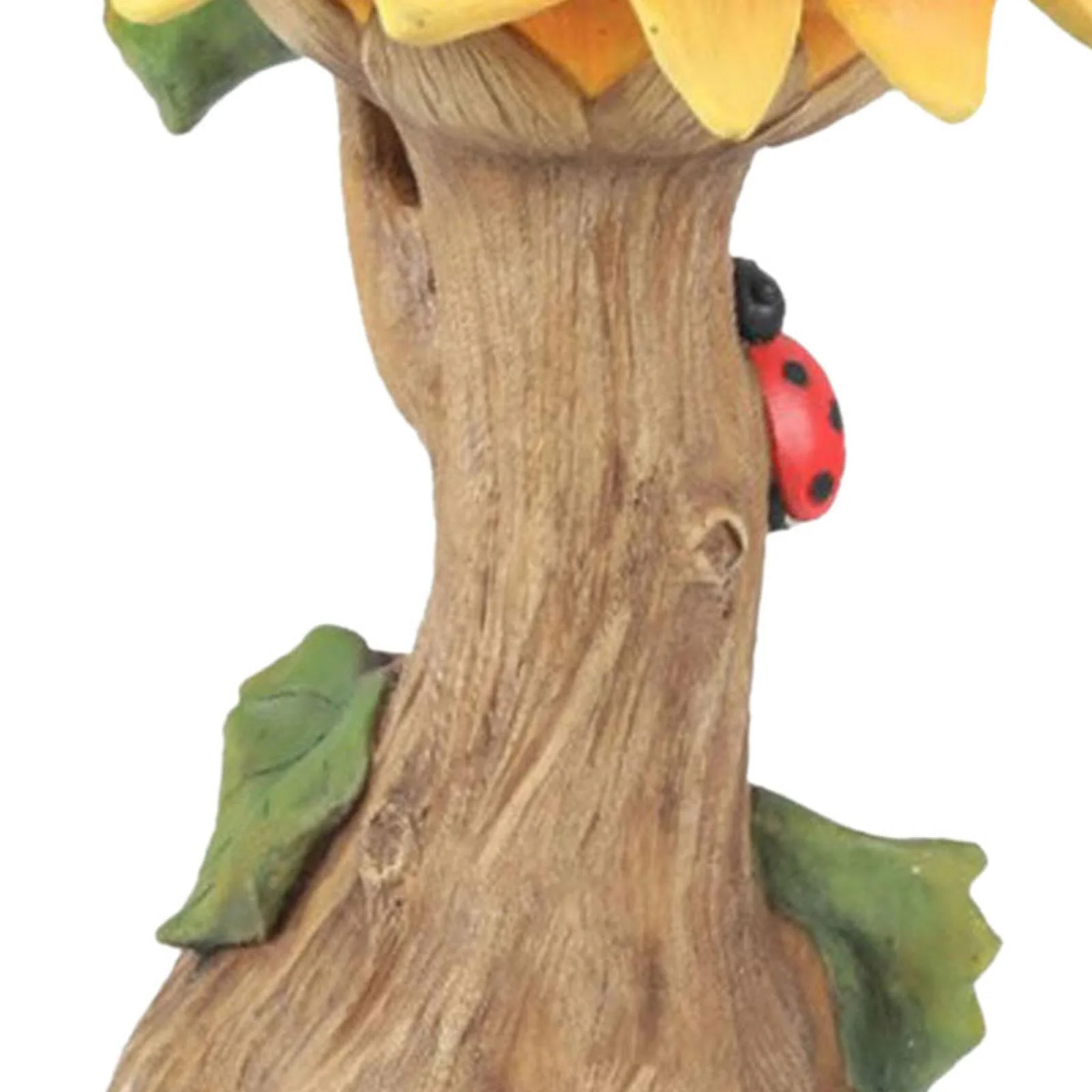 Gazechimp Garden Bird Bath Bowl Yard Backyard Sculpture Resin Statue Figurine Resin Feeder Flower 16x16x26cm