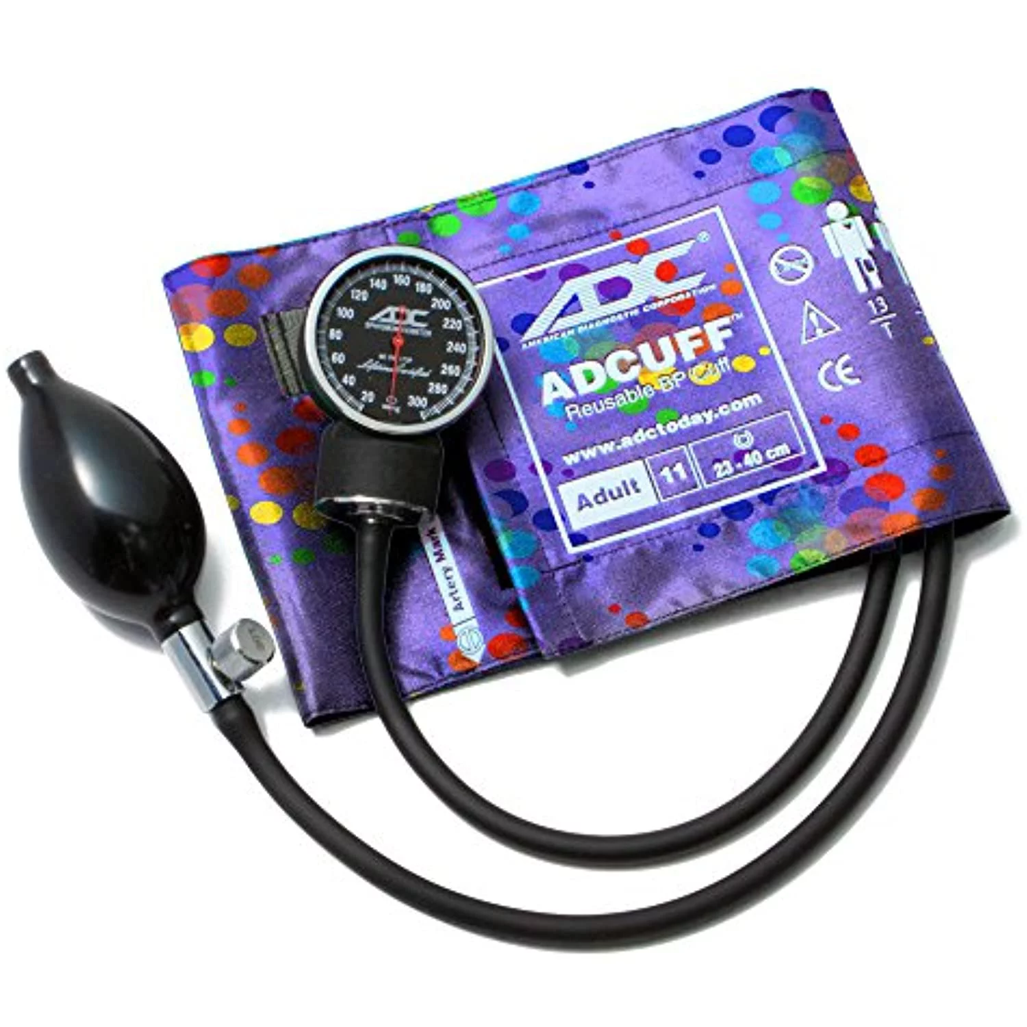 ADC DIAGNOSTIX 720 Pocket Aneroid Sphygmomanometer, Peter's Blue Swirly, Adult