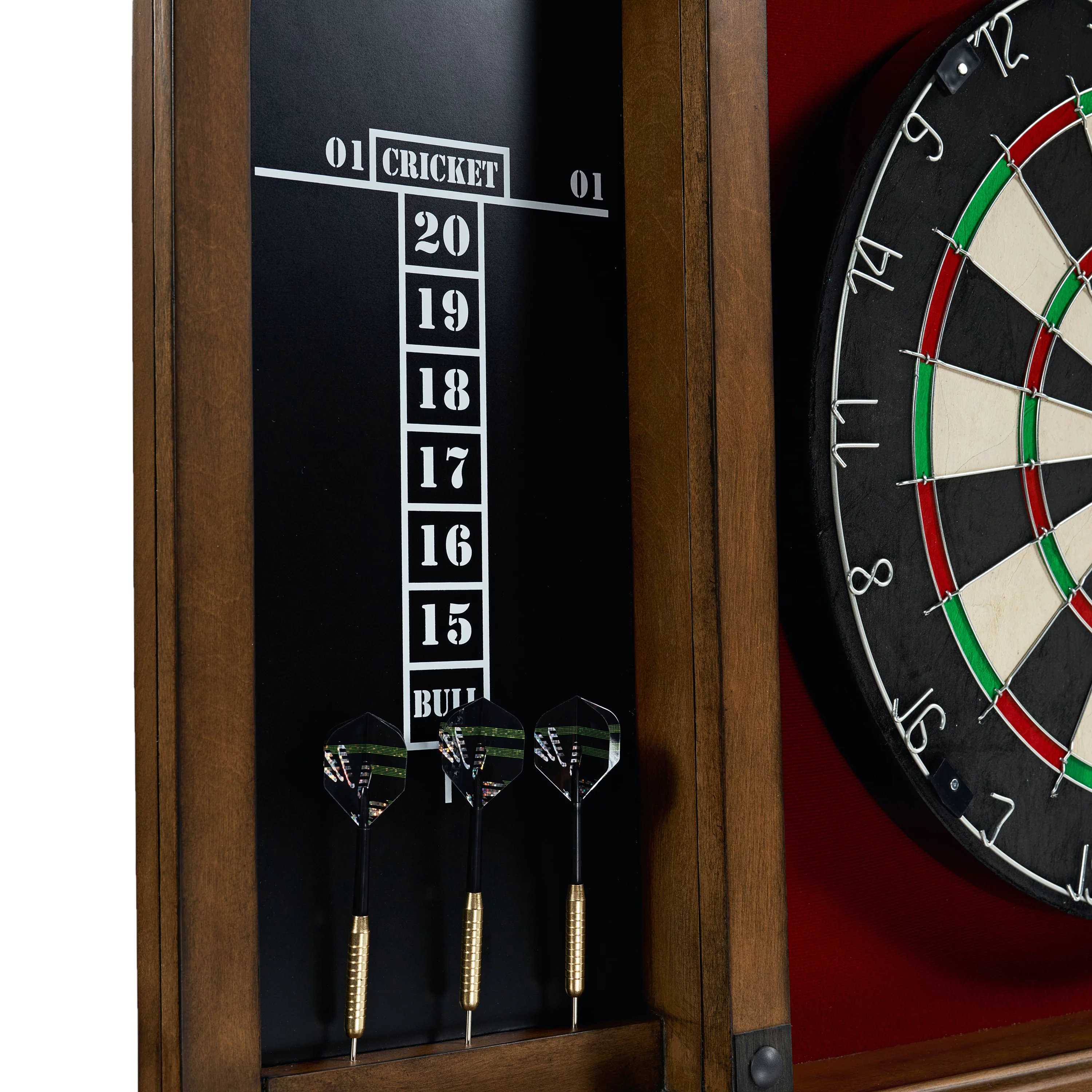 Barrington Sherwood Bristle Dartboard 40.5 in x 24 in x 5 in Cabinet Set