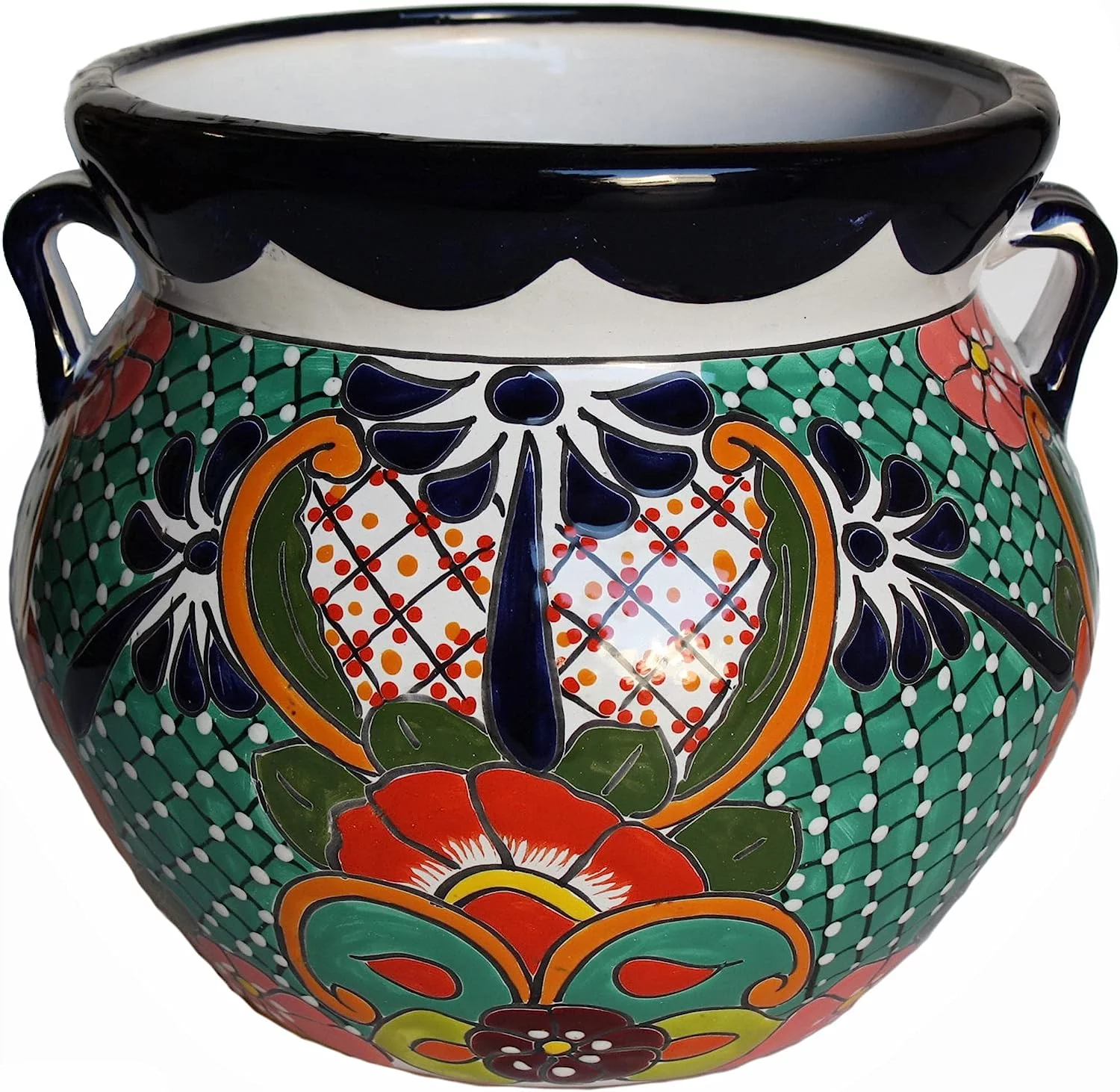 Medium-Sized Paracho Mexican Colors Talavera Ceramic Garden