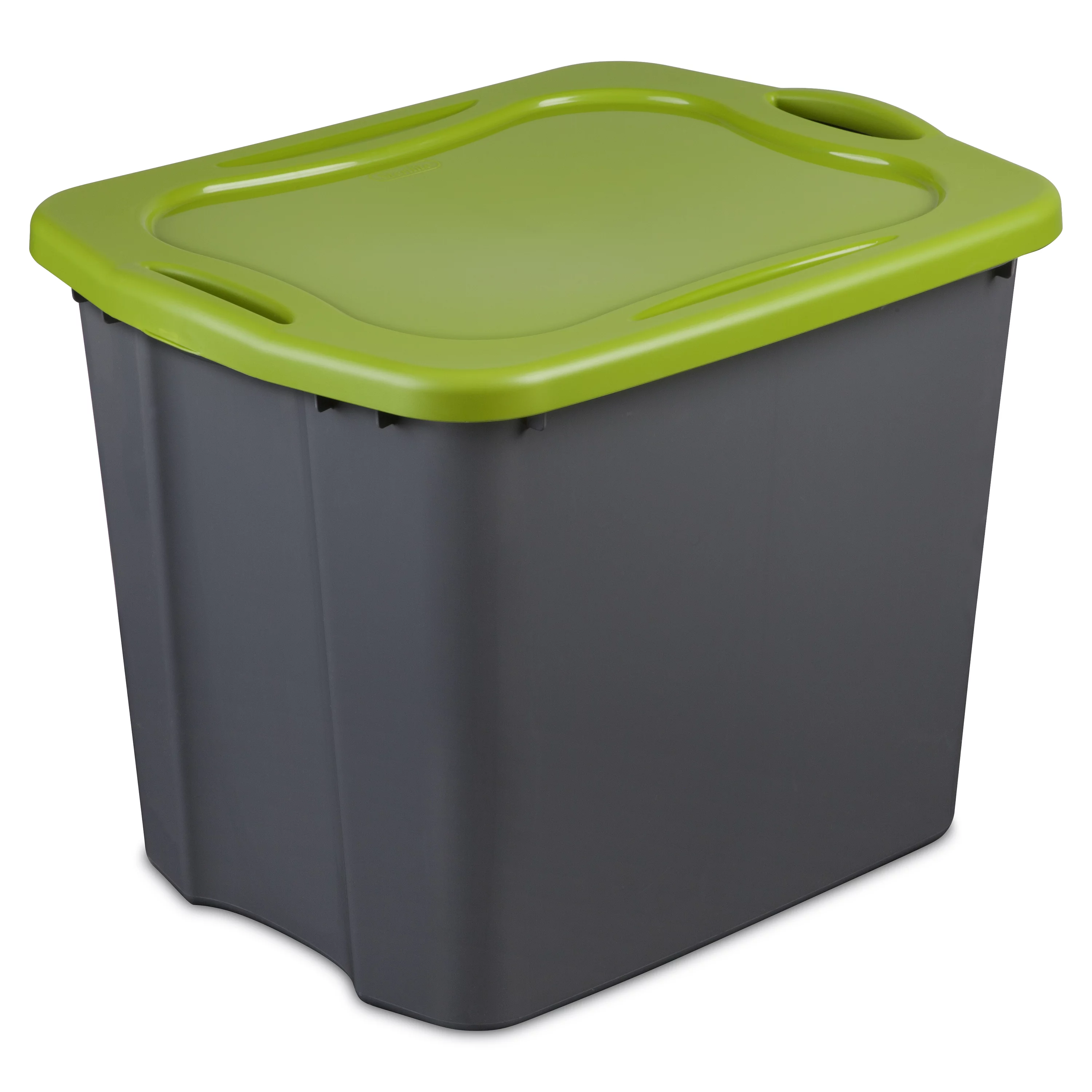 Sterilite 23.8 Gallon Flat Gray & Spicy Lime EZ Carry Tote, 2 Piece