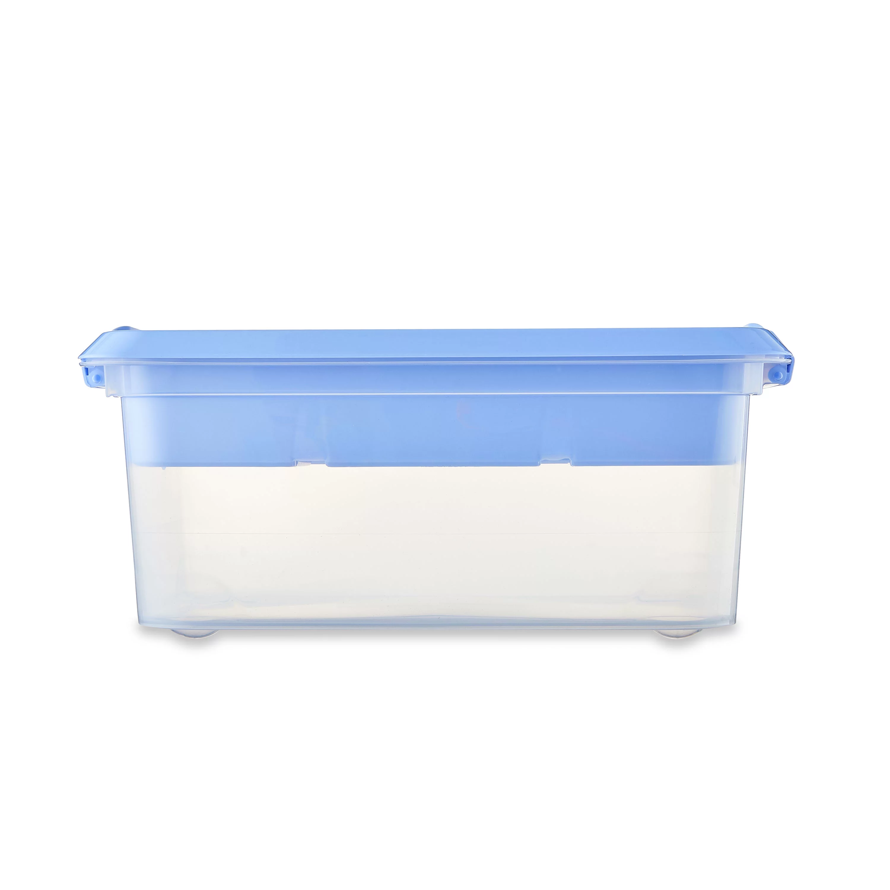 Pen + Gear 14.5-Quart Plastic Latch Storage Box File Organizer, Spring Periwinkle